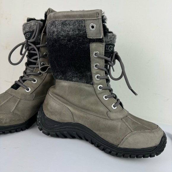 UGG Adirondack ll Waterproof Leather Lace Up Boot Sz 6 Vibram Sole - Picture 9 of 14
